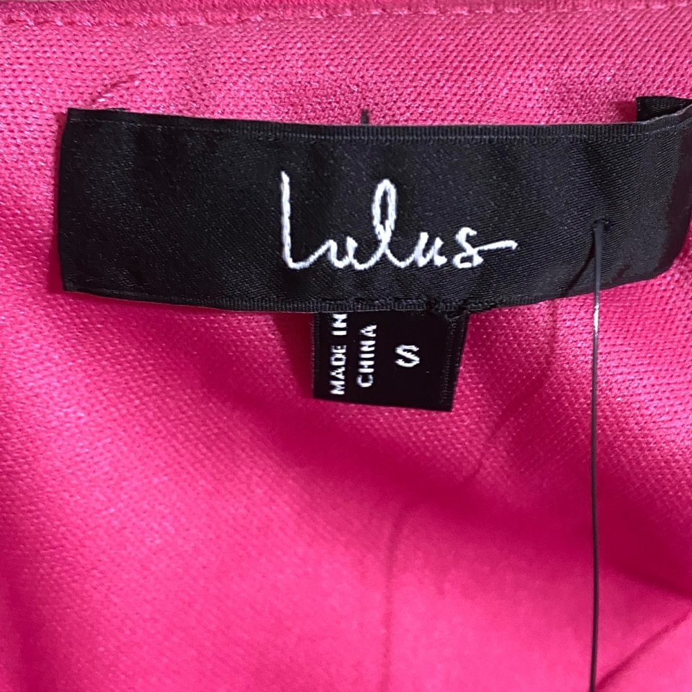 NWT Lulus Hot Pink So Flirty one Shoulder Cutout Asymmetrical Dress Size S - Picture 12 of 14
